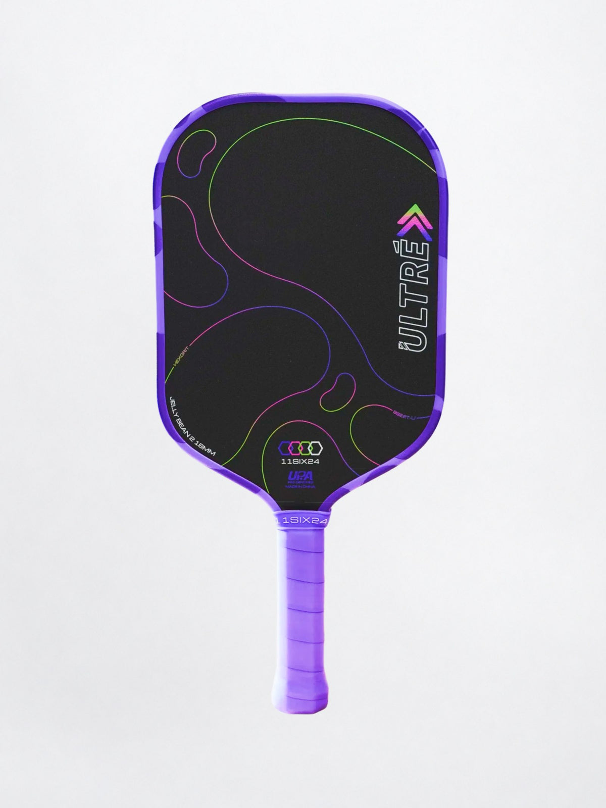 11Six24 Ultré Jelly Bean 2 pickleball paddle in Cosmic Grape, front face