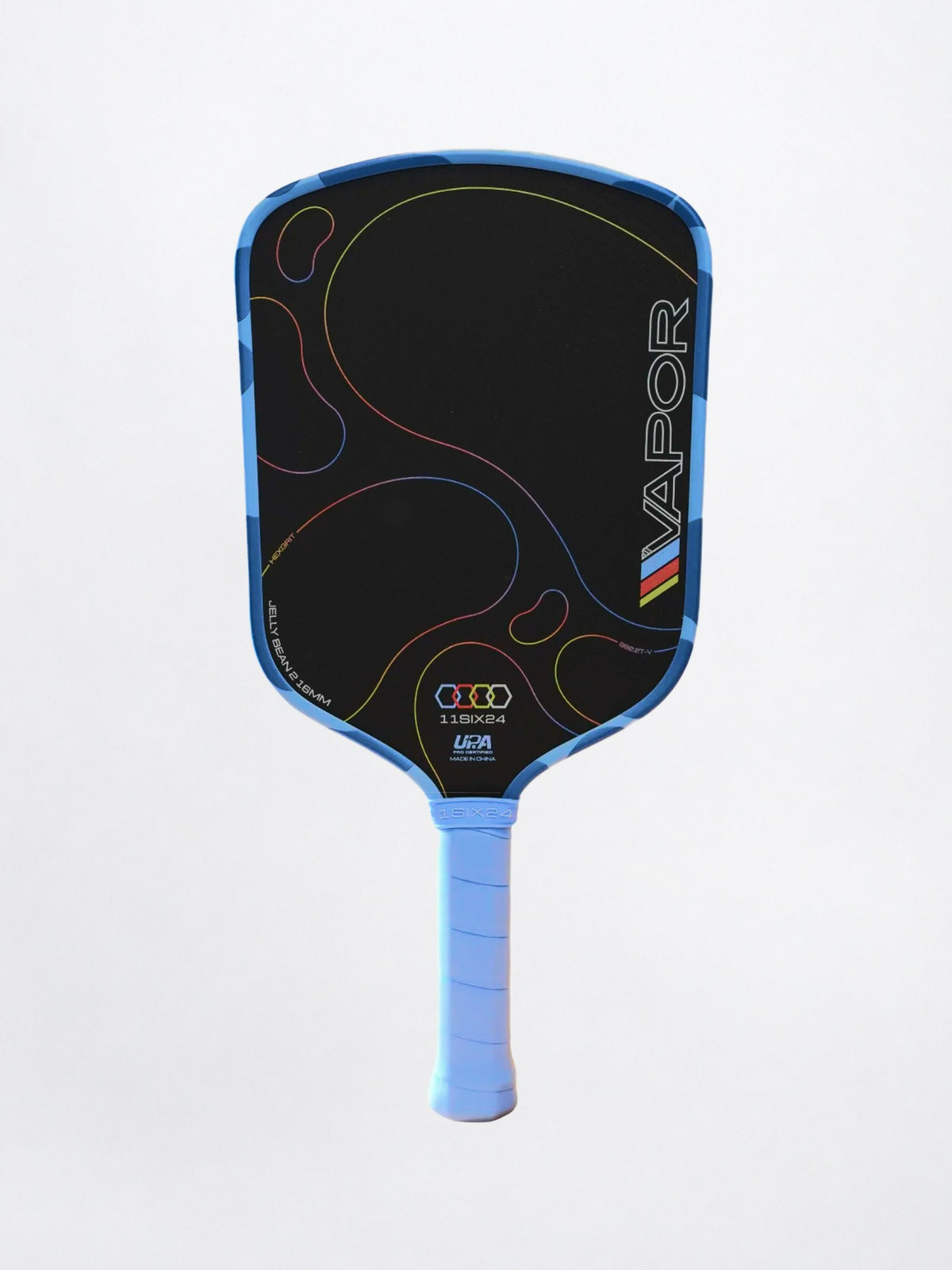 11Six24 Vapor Jelly Bean 2 pickleball paddle in Cornflower Blue, front face
