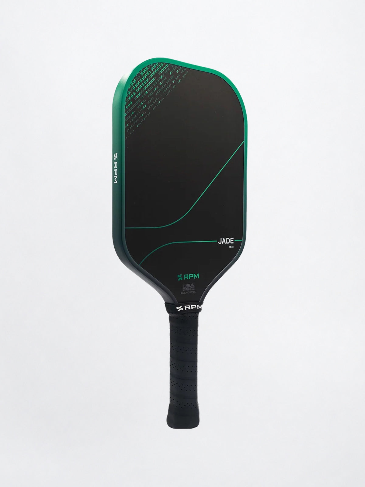 RPM Jade 16mm pickleball paddle, angled view
