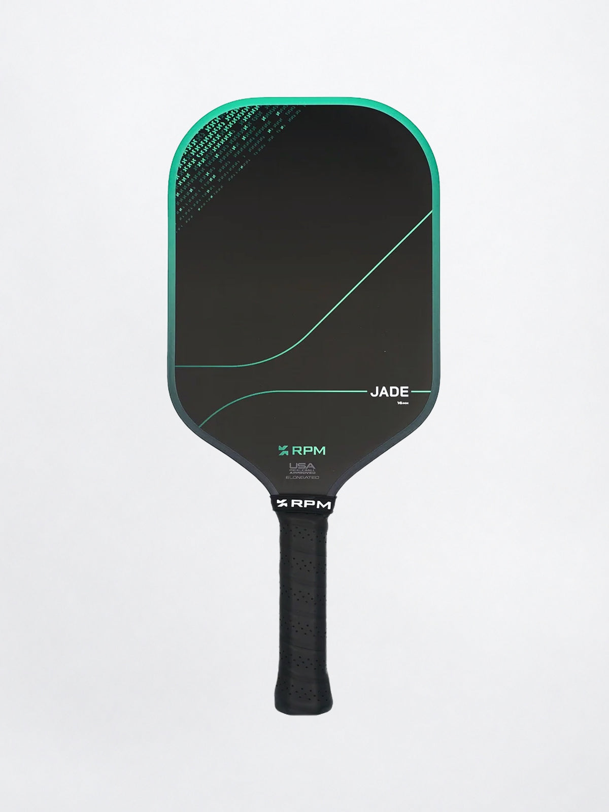 RPM Jade 16mm pickleball paddle, front view